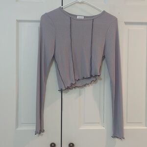 LE LIS Women's Long Sleeve Assymetrical Top